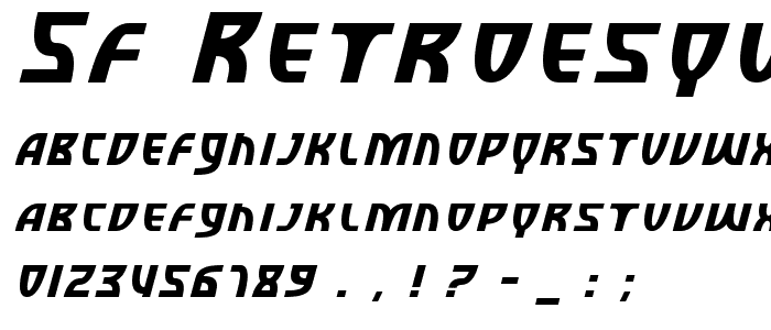 SF Retroesque SC Italic font